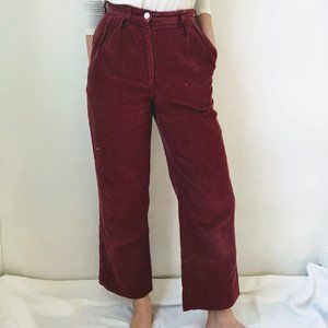 Oleg Cassini red corduroy trouser sz 25w